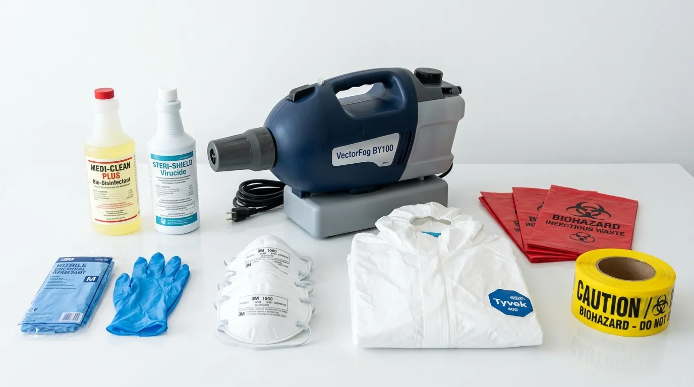 Professional biohazard remediation crew working in Saint John